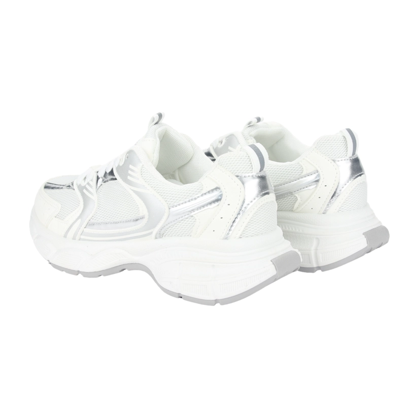 ZAPATILLA CHALADA MUJER NEW-5 BLANCO PLATA URBANO - 6