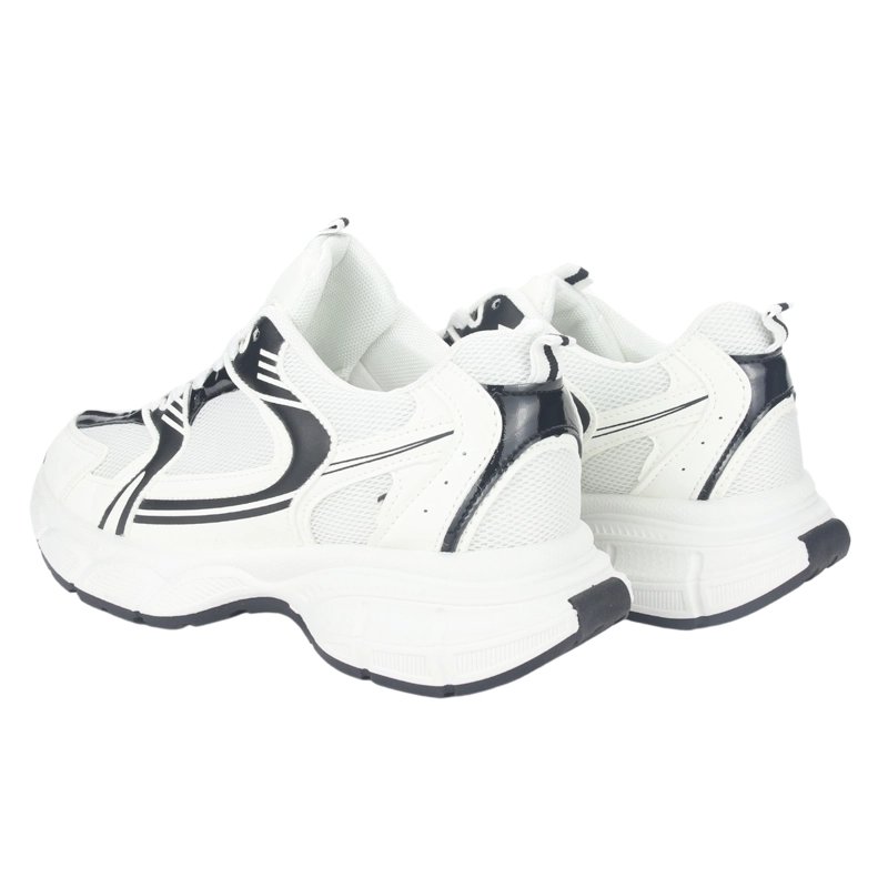 ZAPATILLA CHALADA MUJER NEW-5 BLANCO NEGRO URBANO - 9