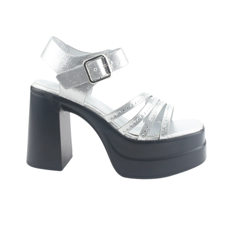 CHALADA SANDALIA CHALADA MUJER VIZZE-2 PLATEADO CASUAL