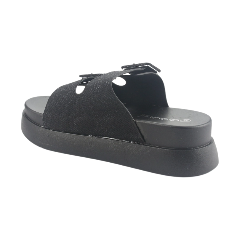 SANDALIA CHALADA MUJER BORA-20 NEGRO CASUAL - 4