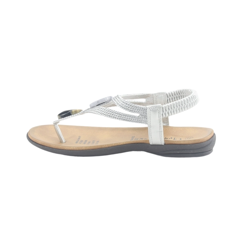 SANDALIA CHALADA MUJER ANATOMIC78 PLATEADO CASUAL - 2