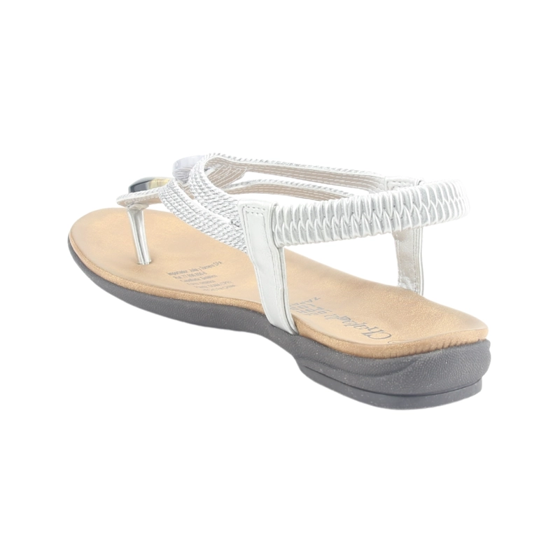 SANDALIA CHALADA MUJER ANATOMIC78 PLATEADO CASUAL - 4