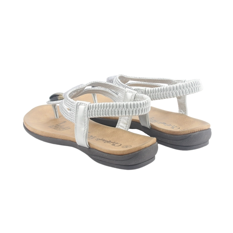 SANDALIA CHALADA MUJER ANATOMIC78 PLATEADO CASUAL - 6
