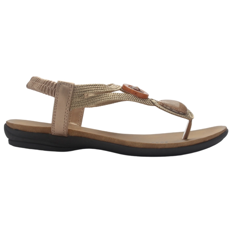 SANDALIA CHALADA MUJER ANATOMIC78 DORADO CASUAL - 1