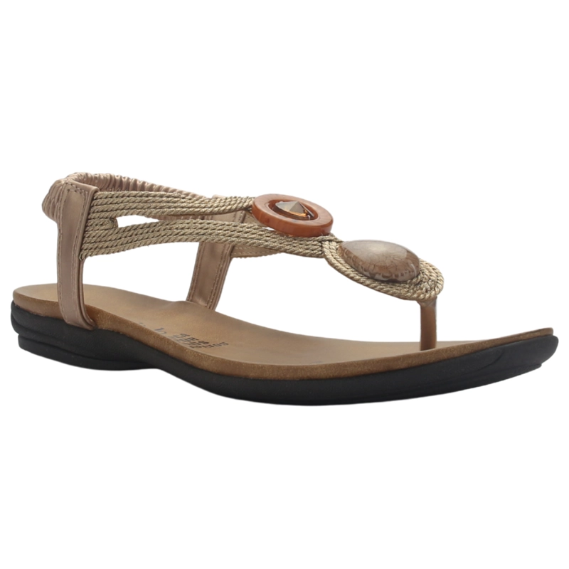 SANDALIA CHALADA MUJER ANATOMIC78 DORADO CASUAL - 3