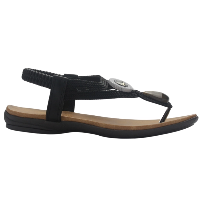 SANDALIA CHALADA MUJER ANATOMIC78 NEGRO CASUAL - 1