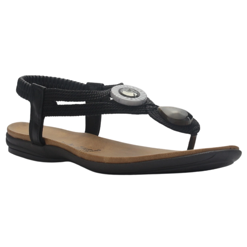 SANDALIA CHALADA MUJER ANATOMIC78 NEGRO CASUAL - 3