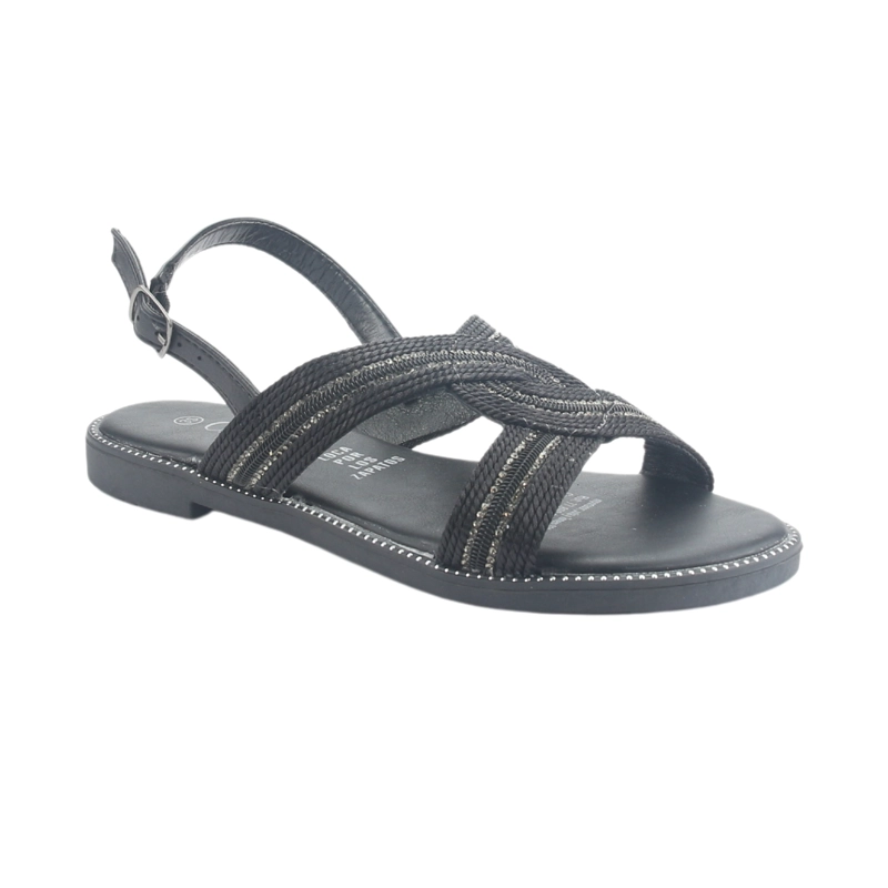 SANDALIA CHALADA MUJER ALKI-10 NEGRO CASUAL - 3