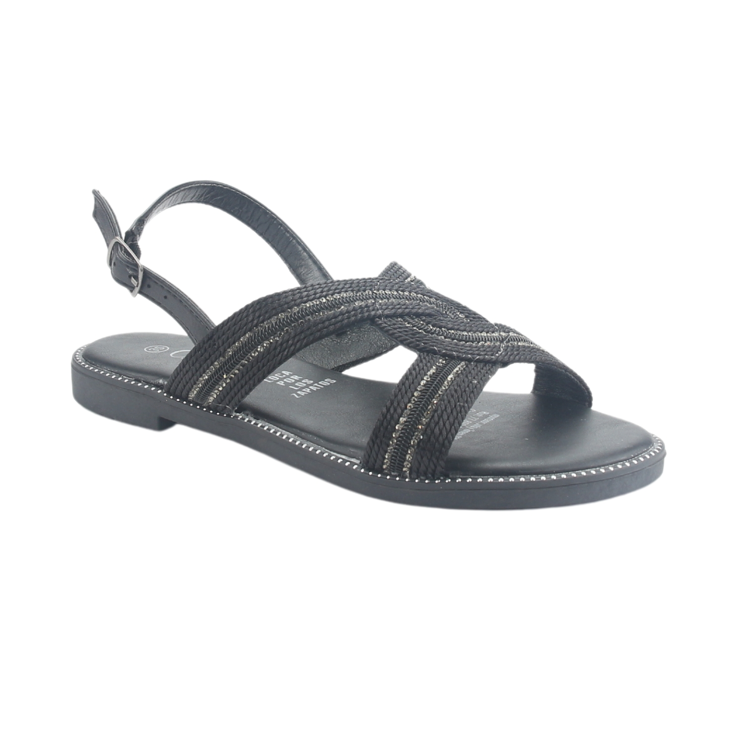 SANDALIA CHALADA MUJER ALKI-10 NEGRO CASUAL - 3