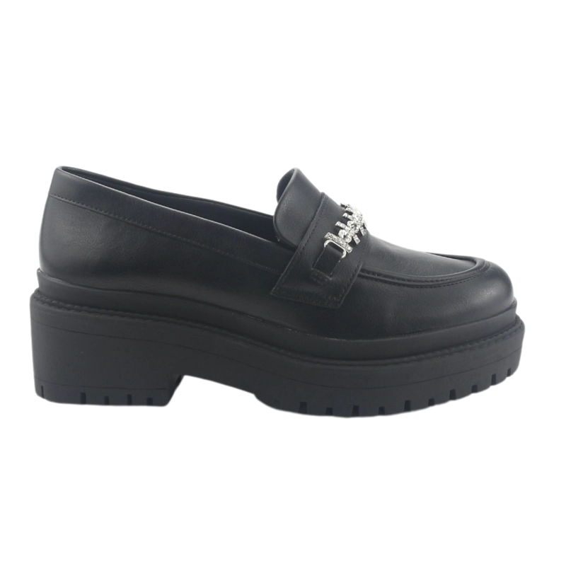 MOCASIN VIA MARTE MUJER  NEGRO CASUAL - 1