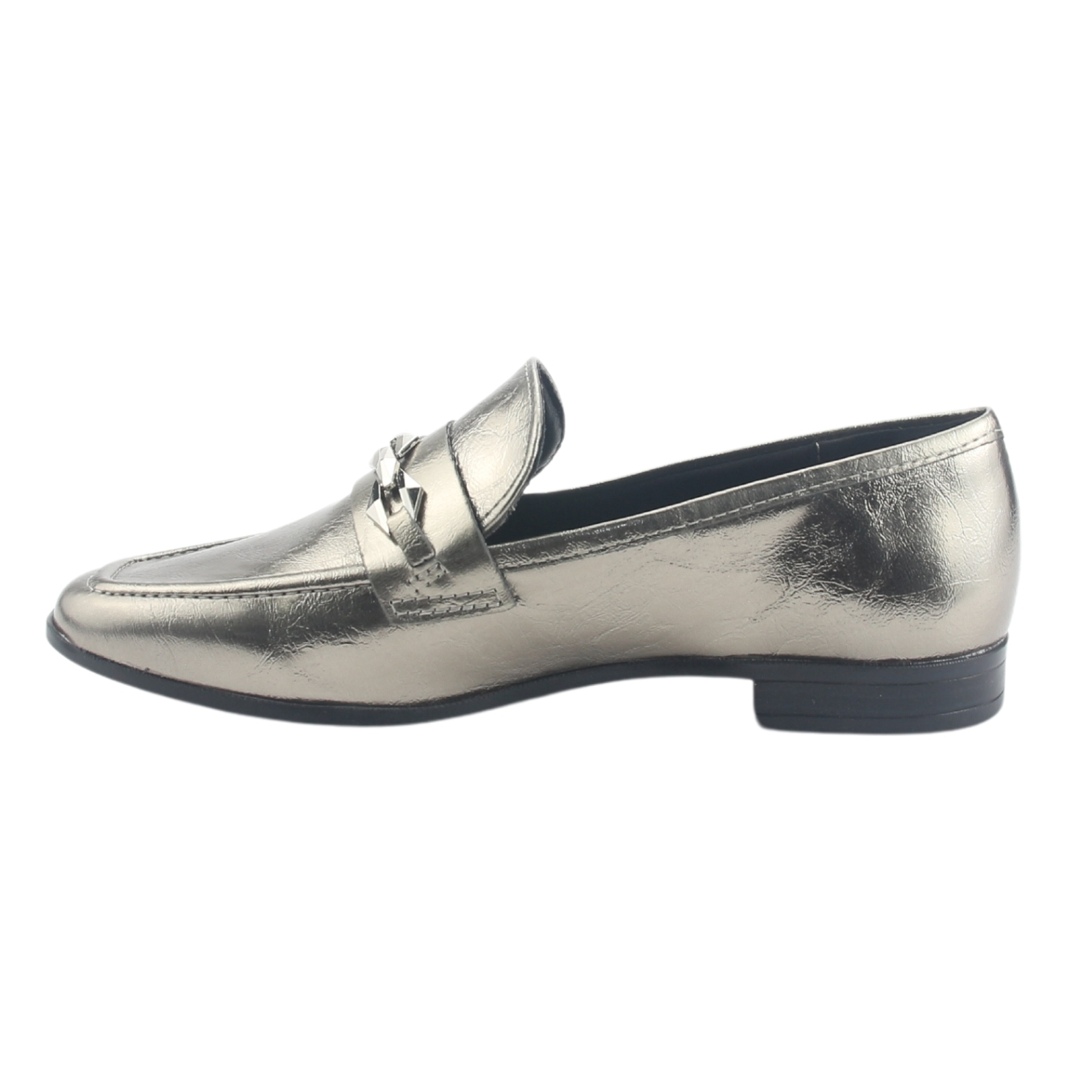 MOCASIN VIA MARTE MUJER 075-007-01 PLATEADO CASUAL - 2