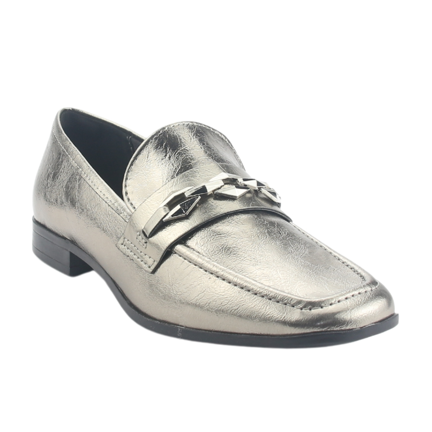 MOCASIN VIA MARTE MUJER 075-007-01 PLATEADO CASUAL - 3