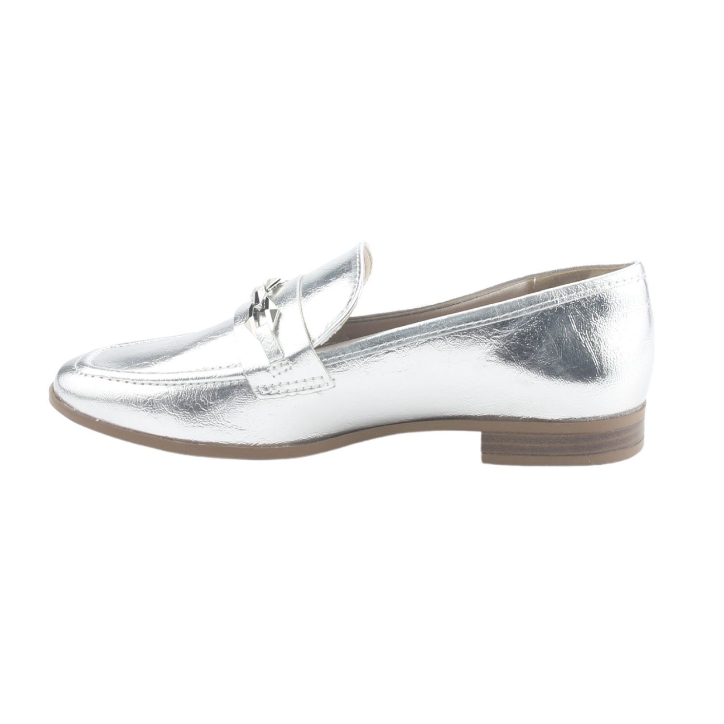 MOCASIN VIA MARTE MUJER 075-007-01 PLATEADO CASUAL - 2