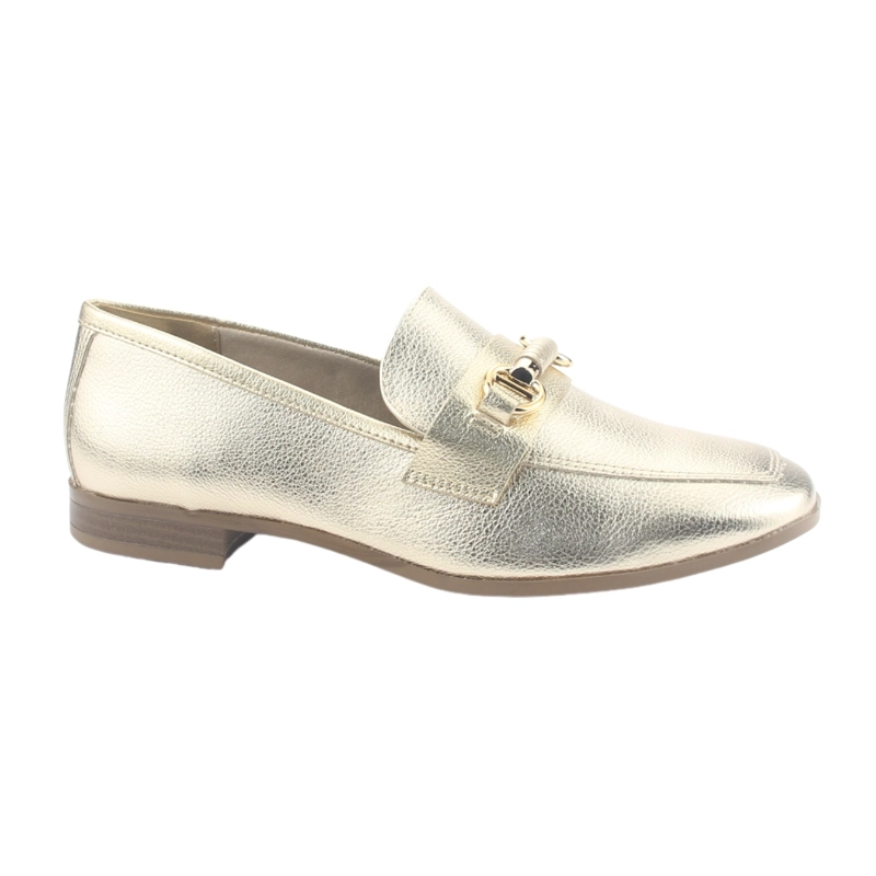 MOCASIN VIA MARTE MUJER  DORADO CASUAL - 1