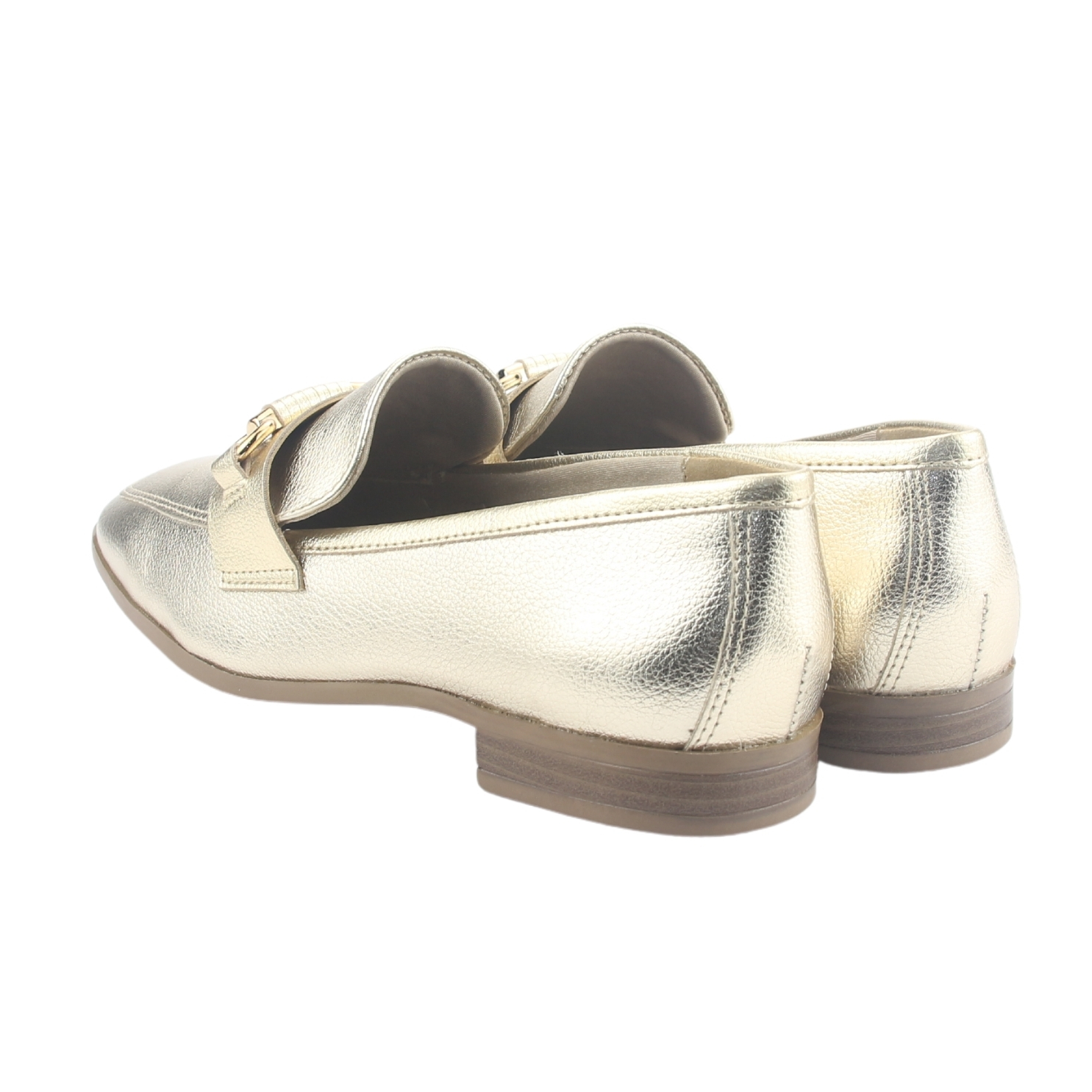 MOCASIN VIA MARTE MUJER 075-009-01 DORADO CASUAL - 6