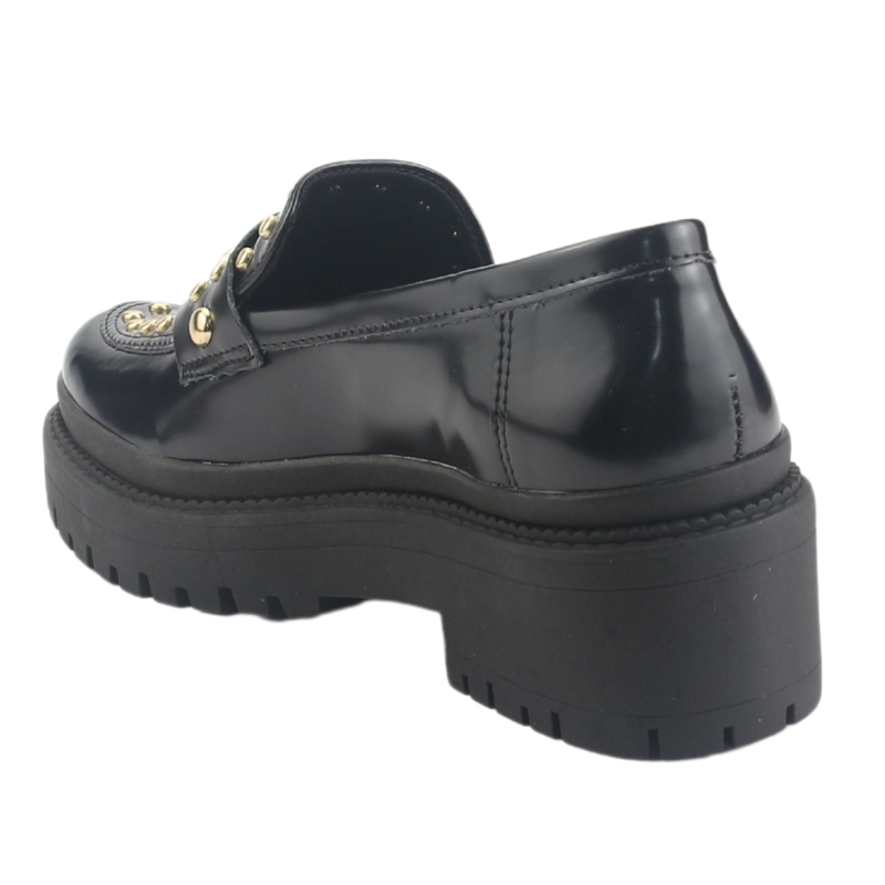 MOCASIN VIA MARTE MUJER  NEGRO CASUAL - 4