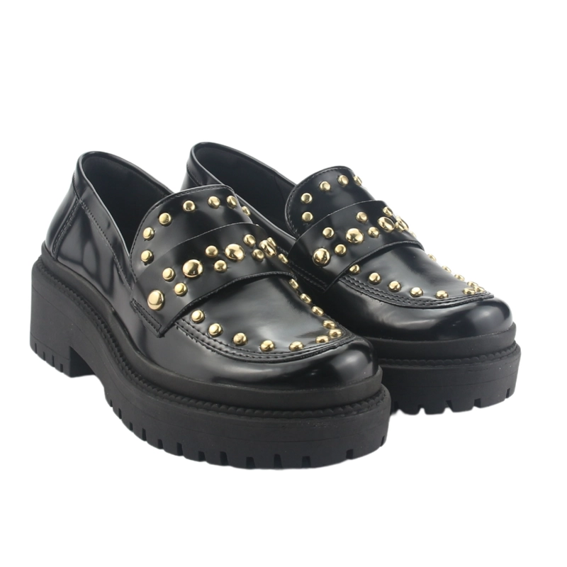 MOCASIN VIA MARTE MUJER  NEGRO CASUAL - 5