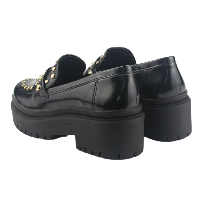 MOCASIN VIA MARTE MUJER  NEGRO CASUAL - 6