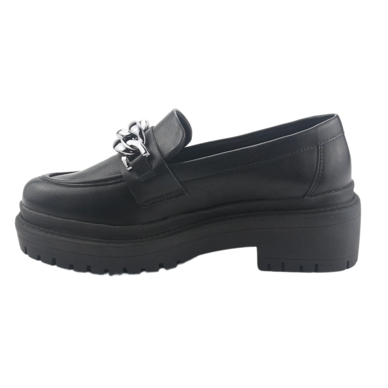 MOCASIN VIA MARTE MUJER  NEGRO CASUAL - 2