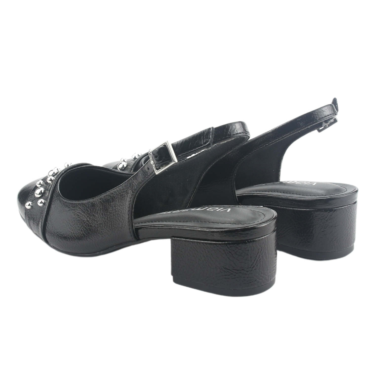 ZAPATO VIA MARTE MUJER 070-008-01 NEGRO CASUAL - 6