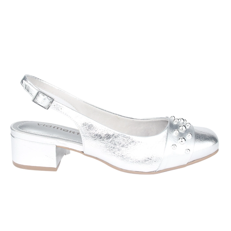 ZAPATO VIA MARTE MUJER 070-008-01 PLATEADO CASUAL - 1