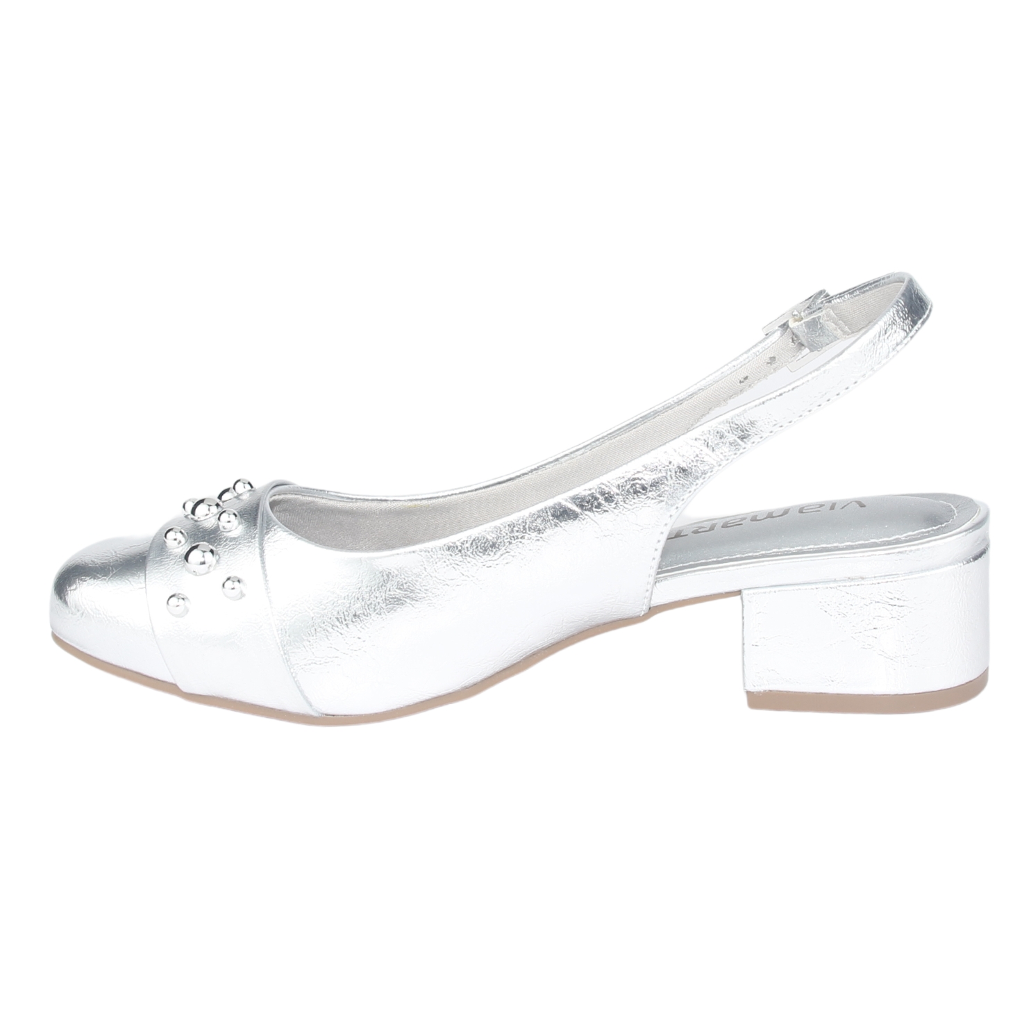 ZAPATO VIA MARTE MUJER 070-008-01 PLATEADO CASUAL - 2