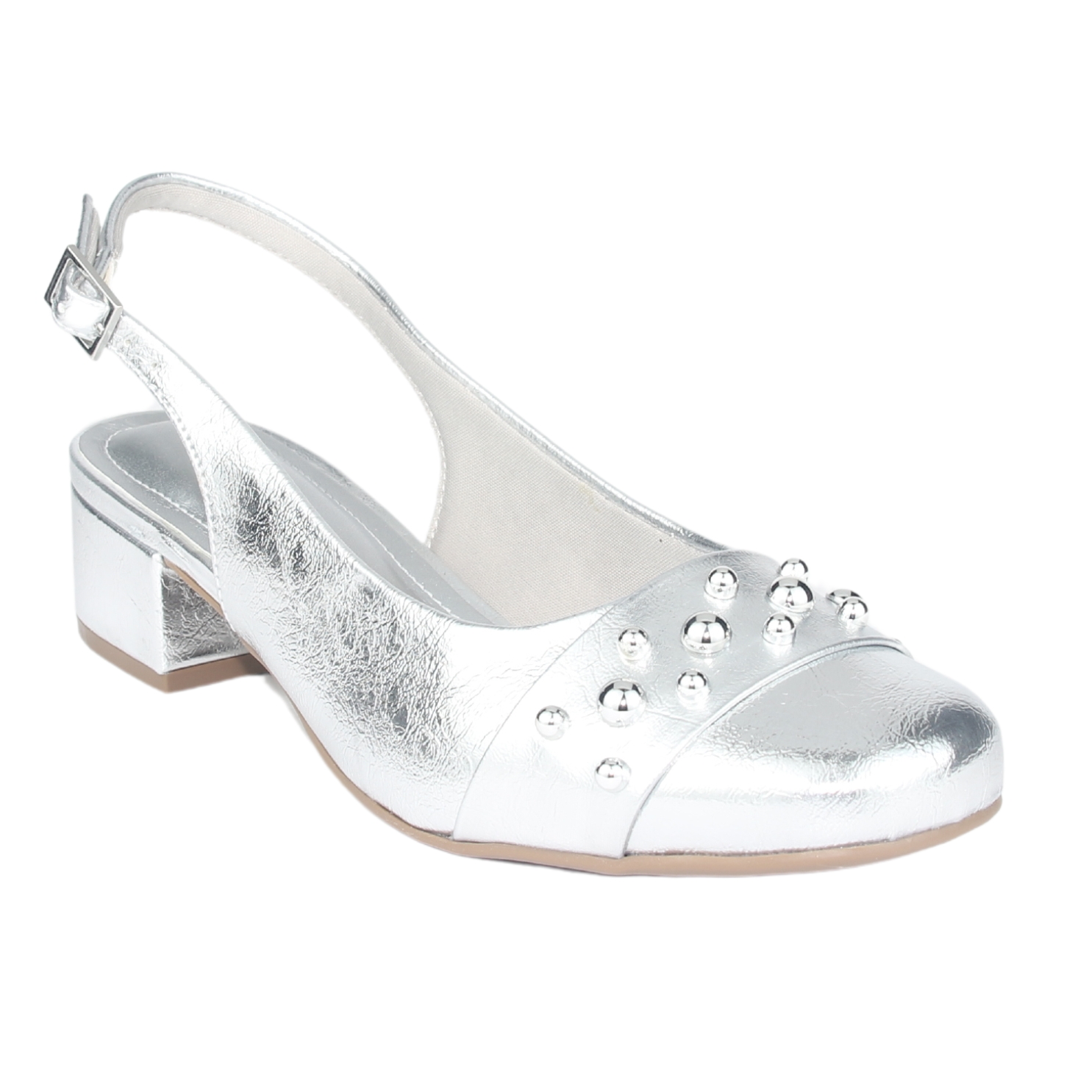 ZAPATO VIA MARTE MUJER 070-008-01 PLATEADO CASUAL - 3
