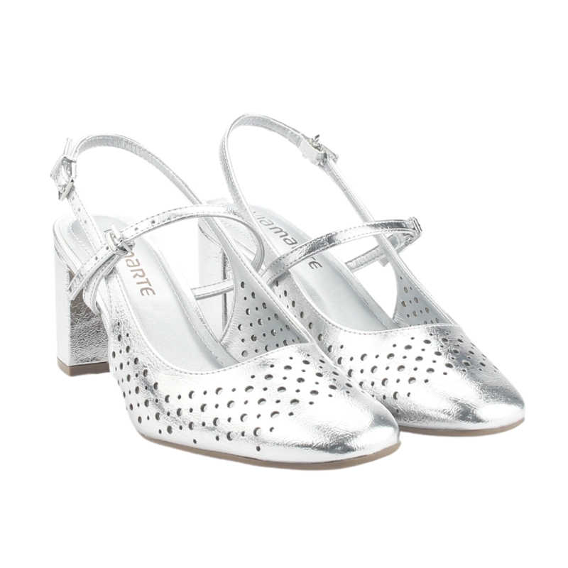 ZAPATO VIA MARTE MUJER 153-007-01 PLATEADO CASUAL - 5