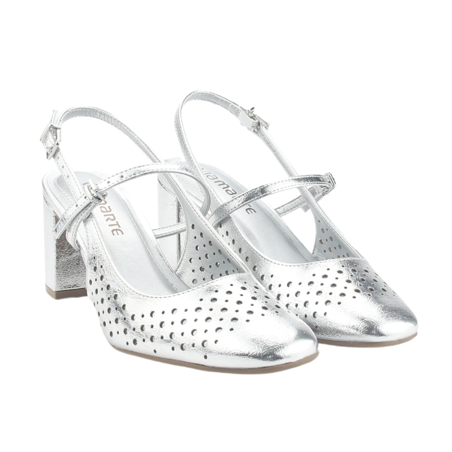 ZAPATO VIA MARTE MUJER 153-007-01 PLATEADO CASUAL - 5