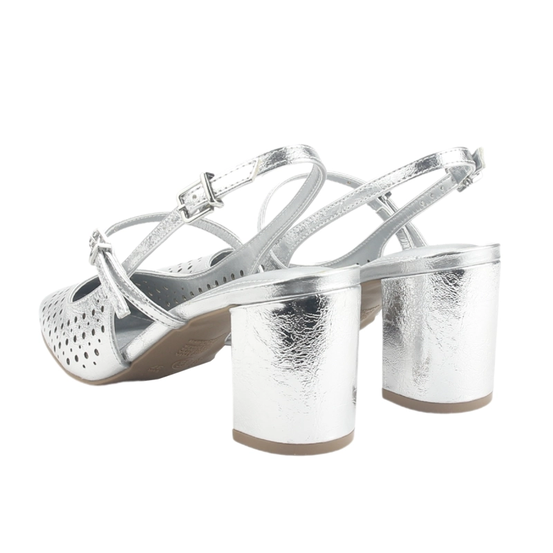 ZAPATO VIA MARTE MUJER 153-007-01 PLATEADO CASUAL - 6