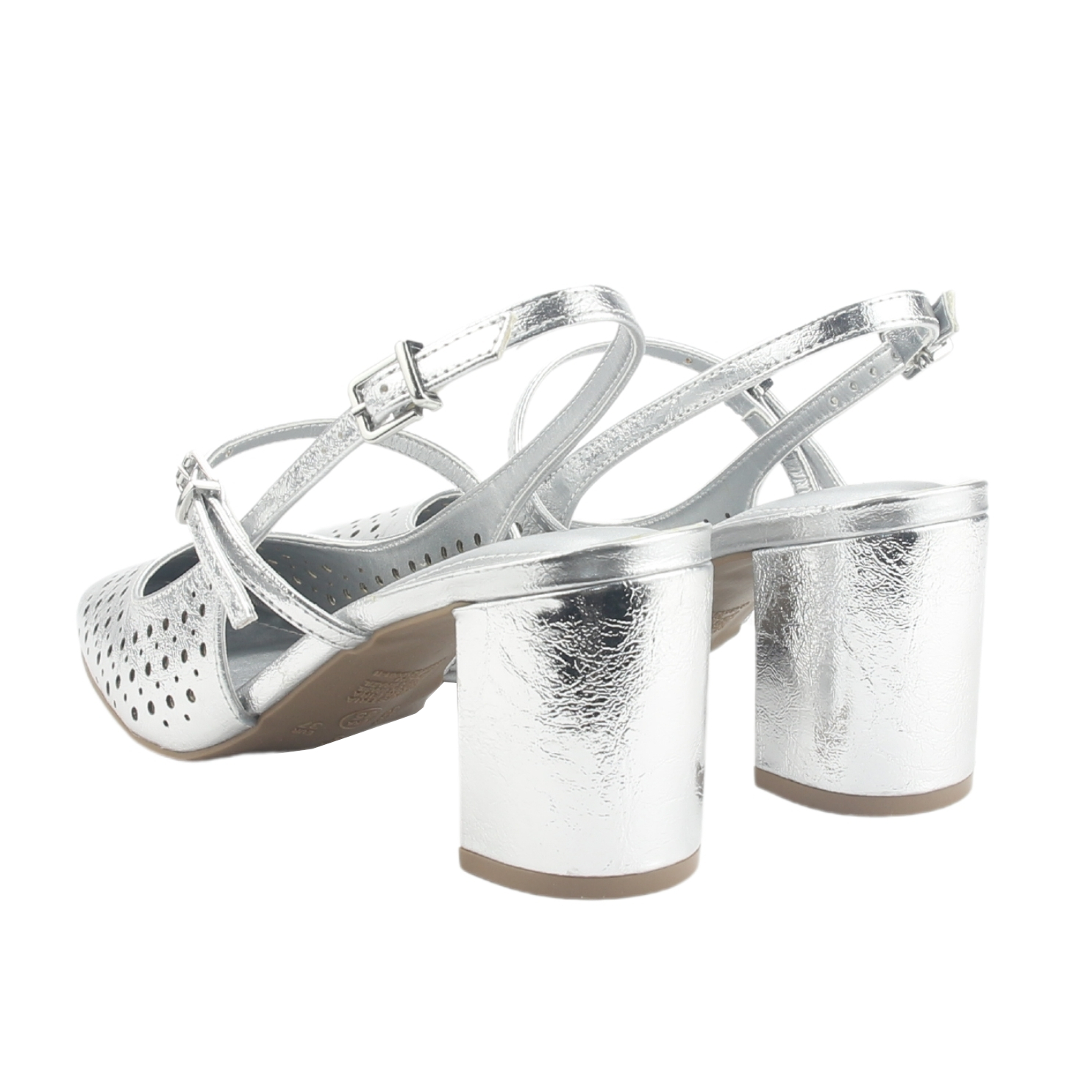 ZAPATO VIA MARTE MUJER 153-007-01 PLATEADO CASUAL - 6
