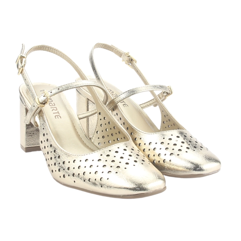ZAPATO VIA MARTE MUJER 153-007-01 DORADO CASUAL - 5