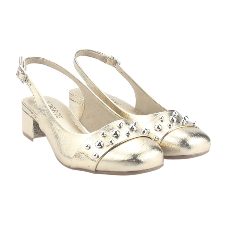 ZAPATO VIA MARTE MUJER 070-008-01 DORADO CASUAL - 5