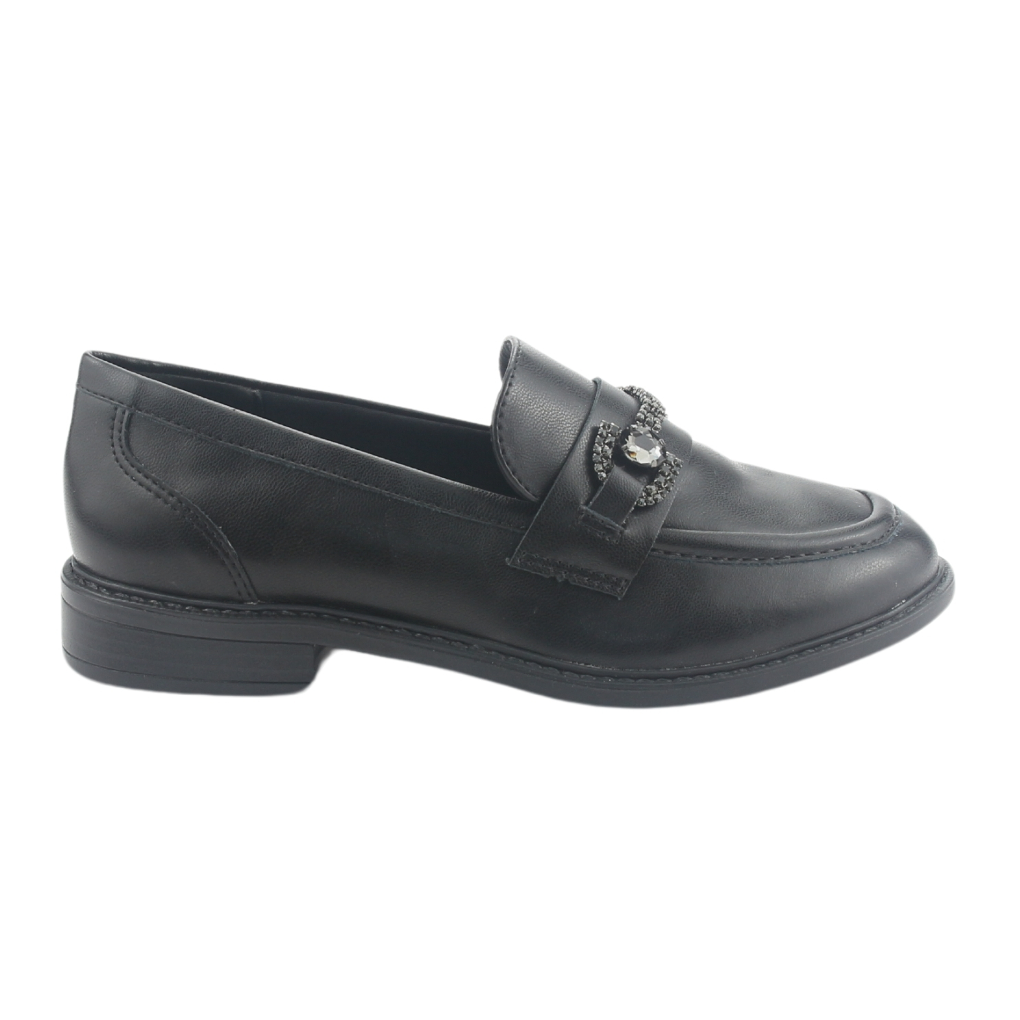 MOCASIN VIA MARTE MUJER 077-004-01 NEGRO CASUAL - 1