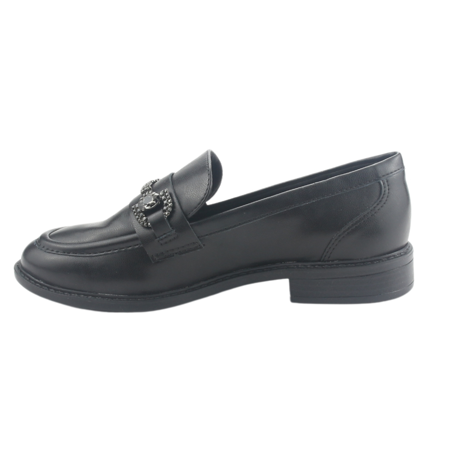 MOCASIN VIA MARTE MUJER 077-004-01 NEGRO CASUAL - 2