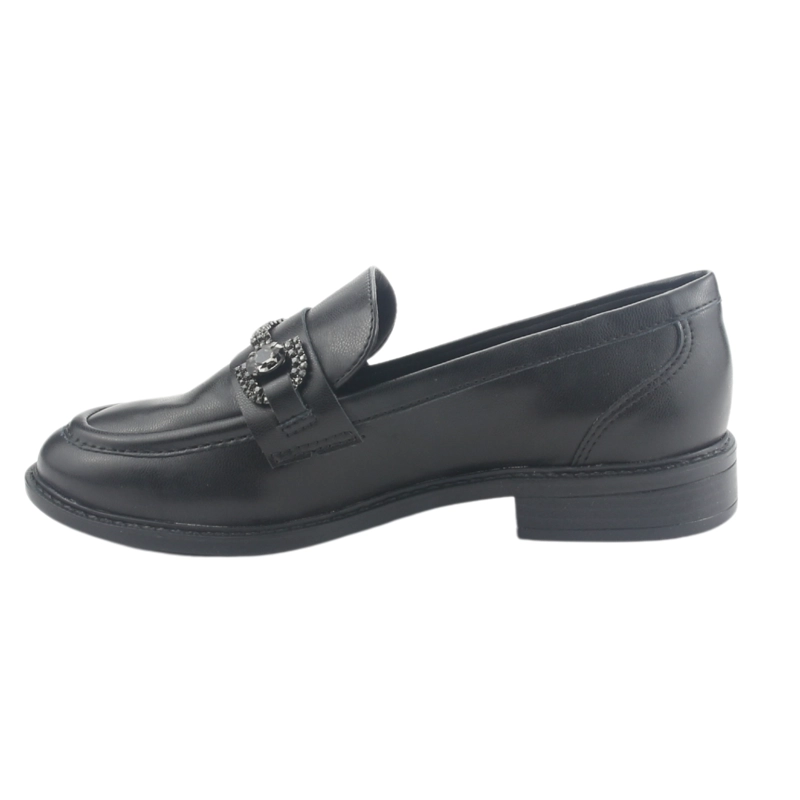 MOCASIN VIA MARTE MUJER  NEGRO CASUAL - 2