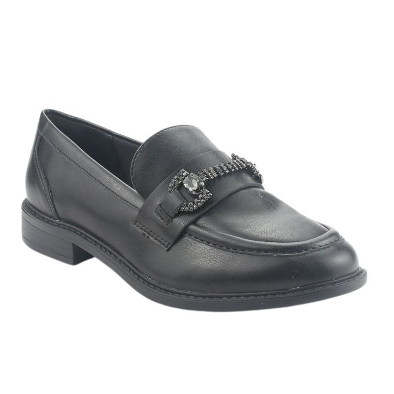 MOCASIN VIA MARTE MUJER  NEGRO CASUAL - 3
