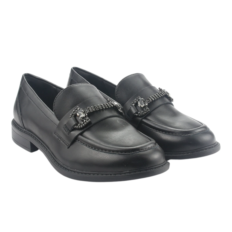 MOCASIN VIA MARTE MUJER  NEGRO CASUAL - 5