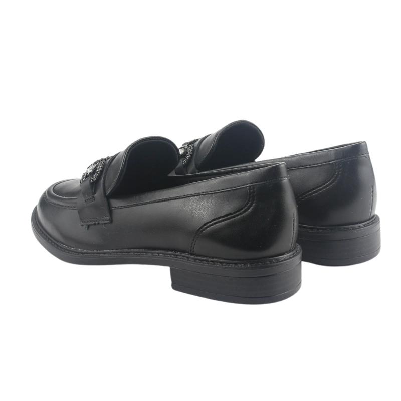 MOCASIN VIA MARTE MUJER  NEGRO CASUAL - 6