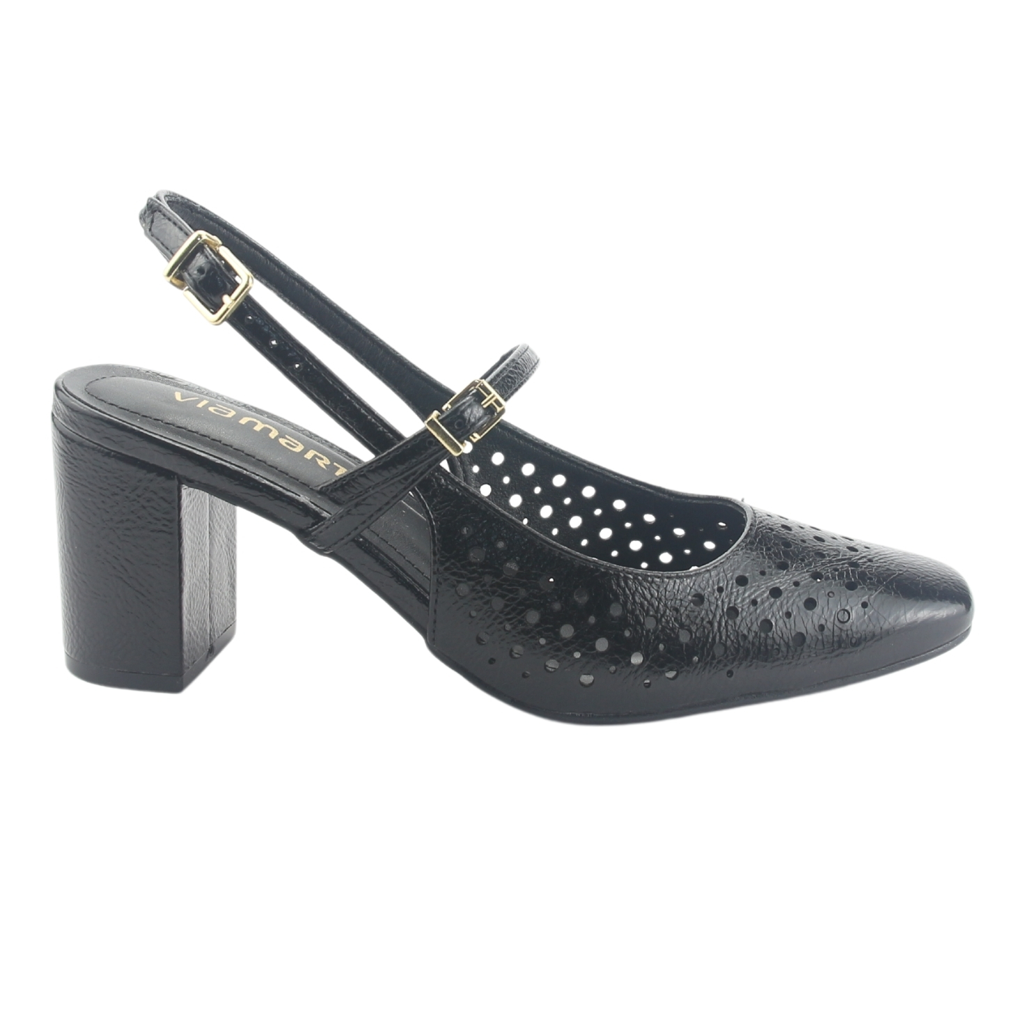 ZAPATO VIA MARTE MUJER 153-007-01 NEGRO CASUAL - 1