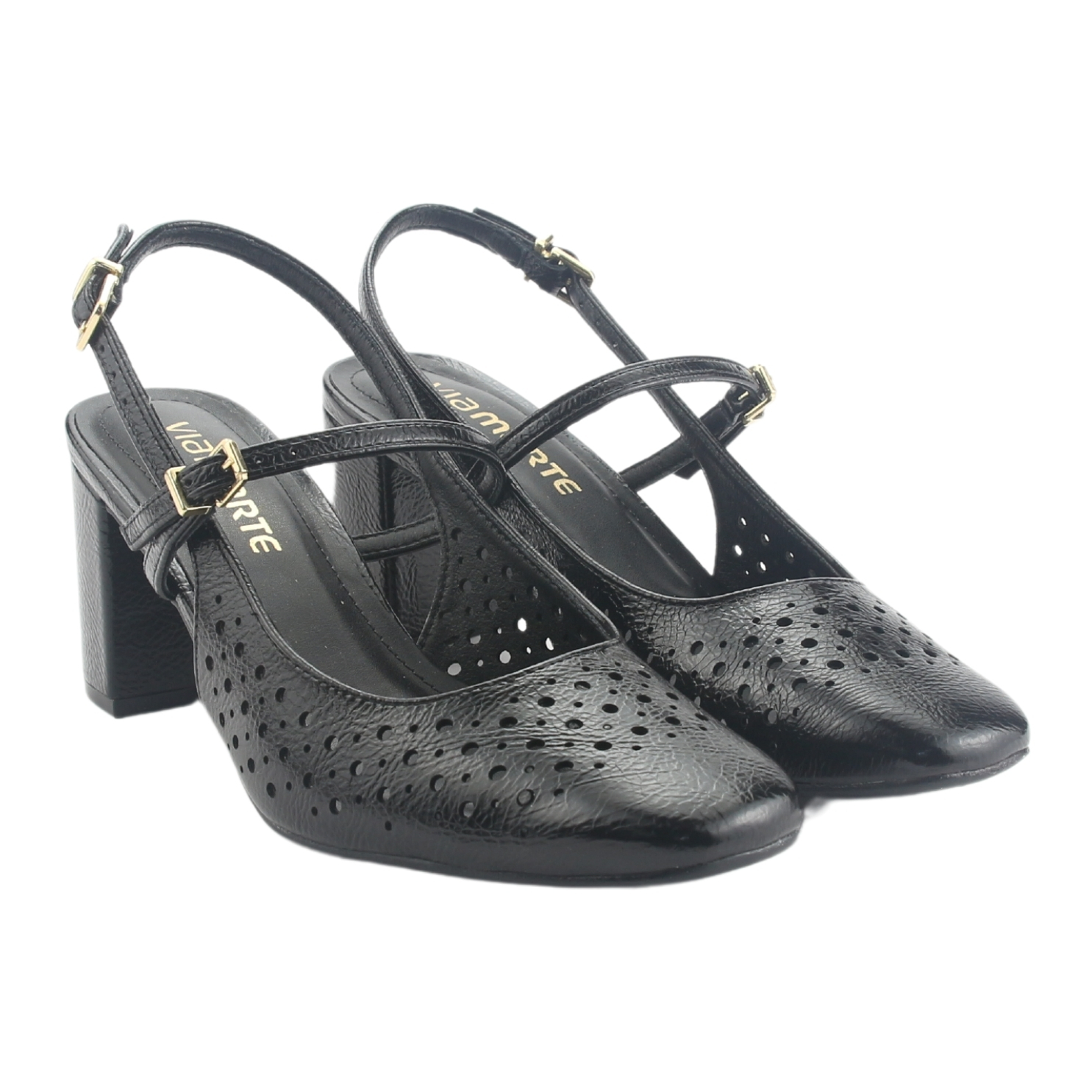 ZAPATO VIA MARTE MUJER 153-007-01 NEGRO CASUAL - 5
