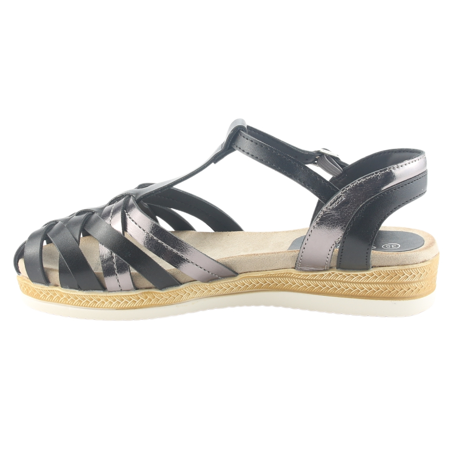 SANDALIA CHALADA MUJER CINCE-10 NEGRO CASUAL - 2