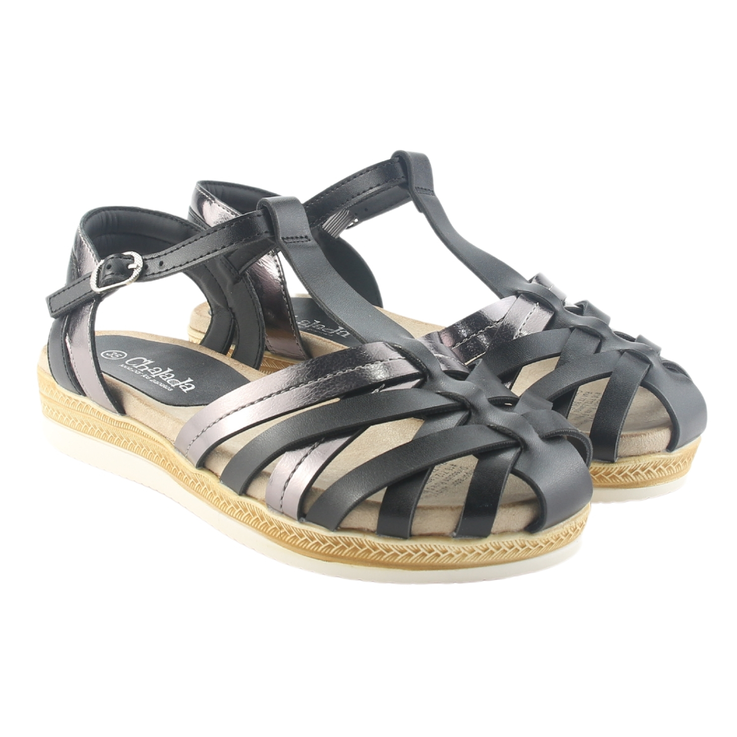 SANDALIA CHALADA MUJER CINCE-10 NEGRO CASUAL - 5