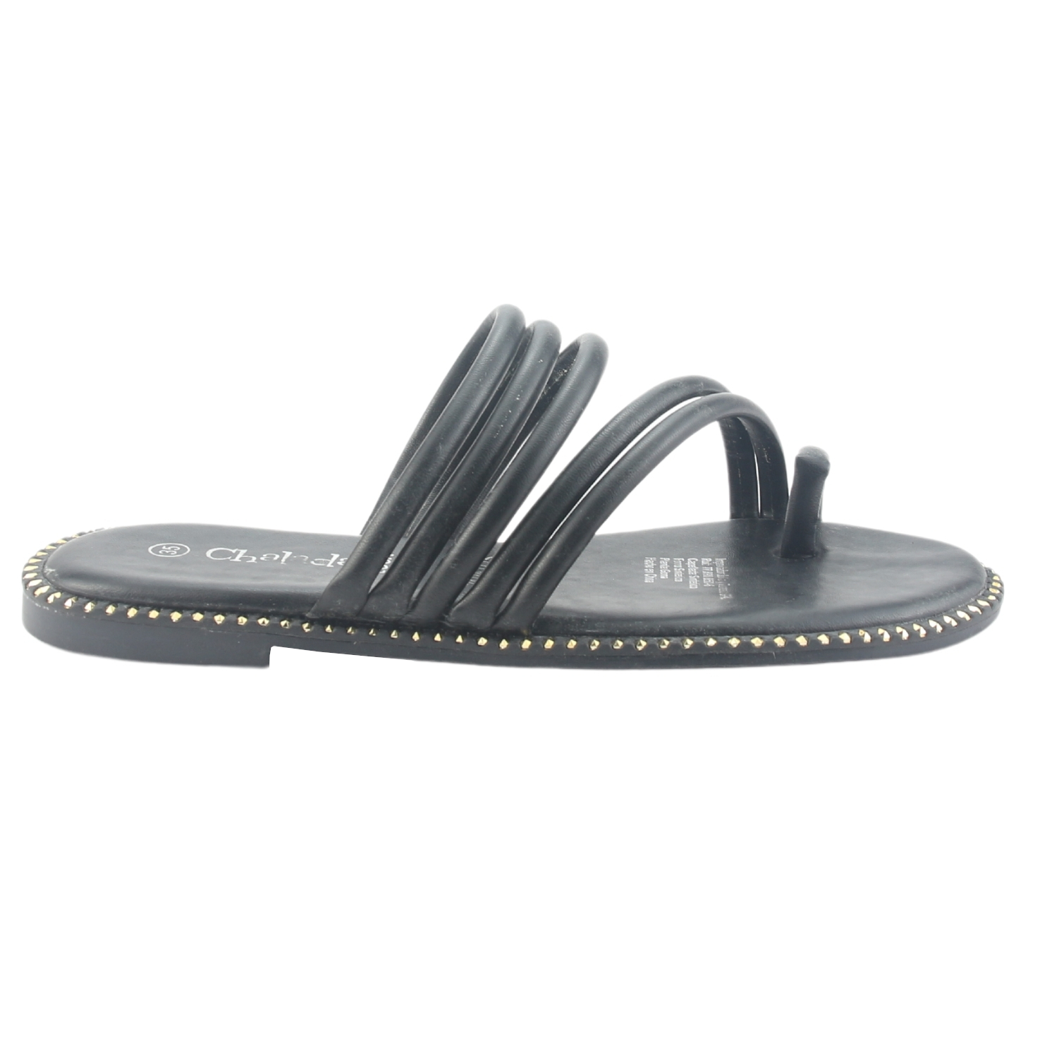 SANDALIA CHALADA MUJER AMALFI-1 NEGRO CASUAL - 1