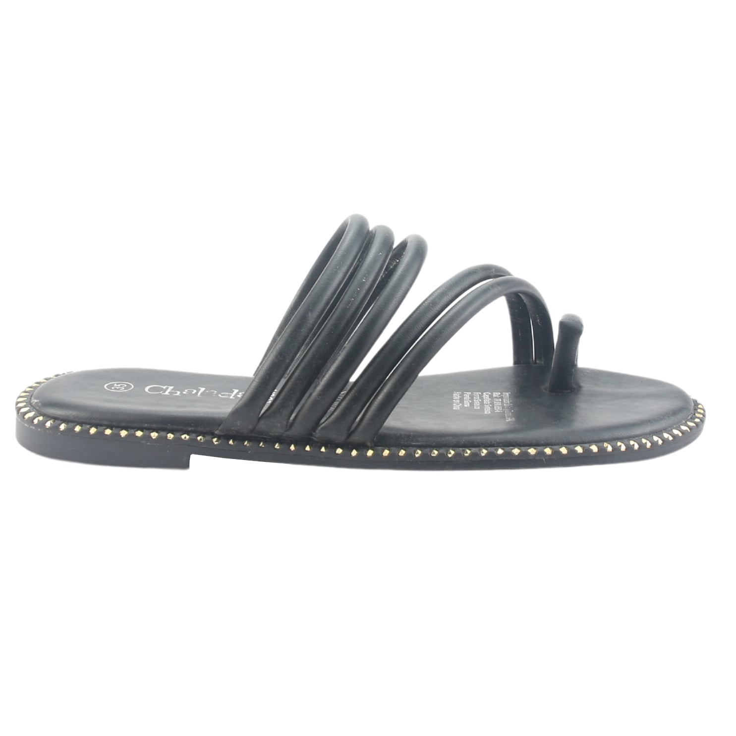 SANDALIA CHALADA MUJER AMALFI-1 NEGRO CASUAL - 1