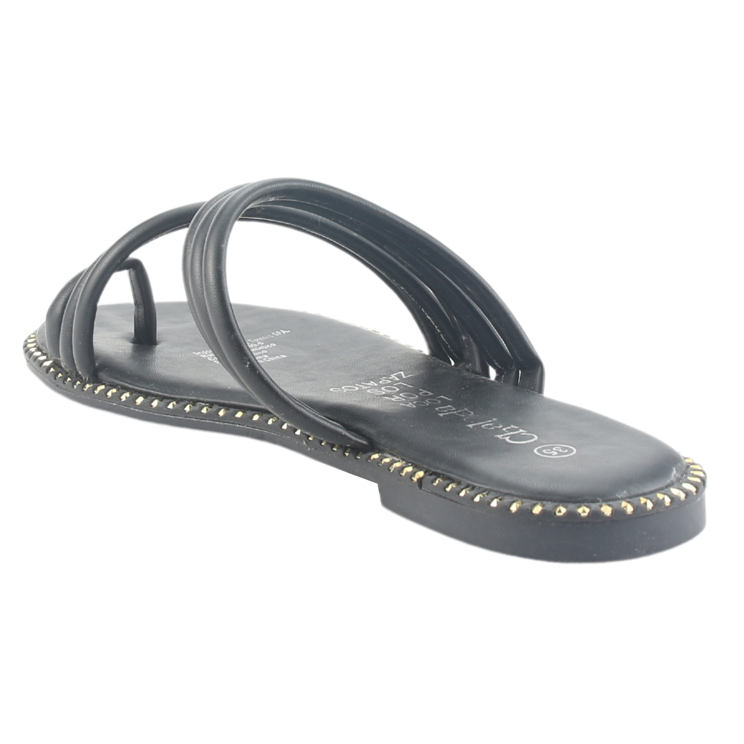 SANDALIA CHALADA MUJER AMALFI-1 NEGRO CASUAL - 3