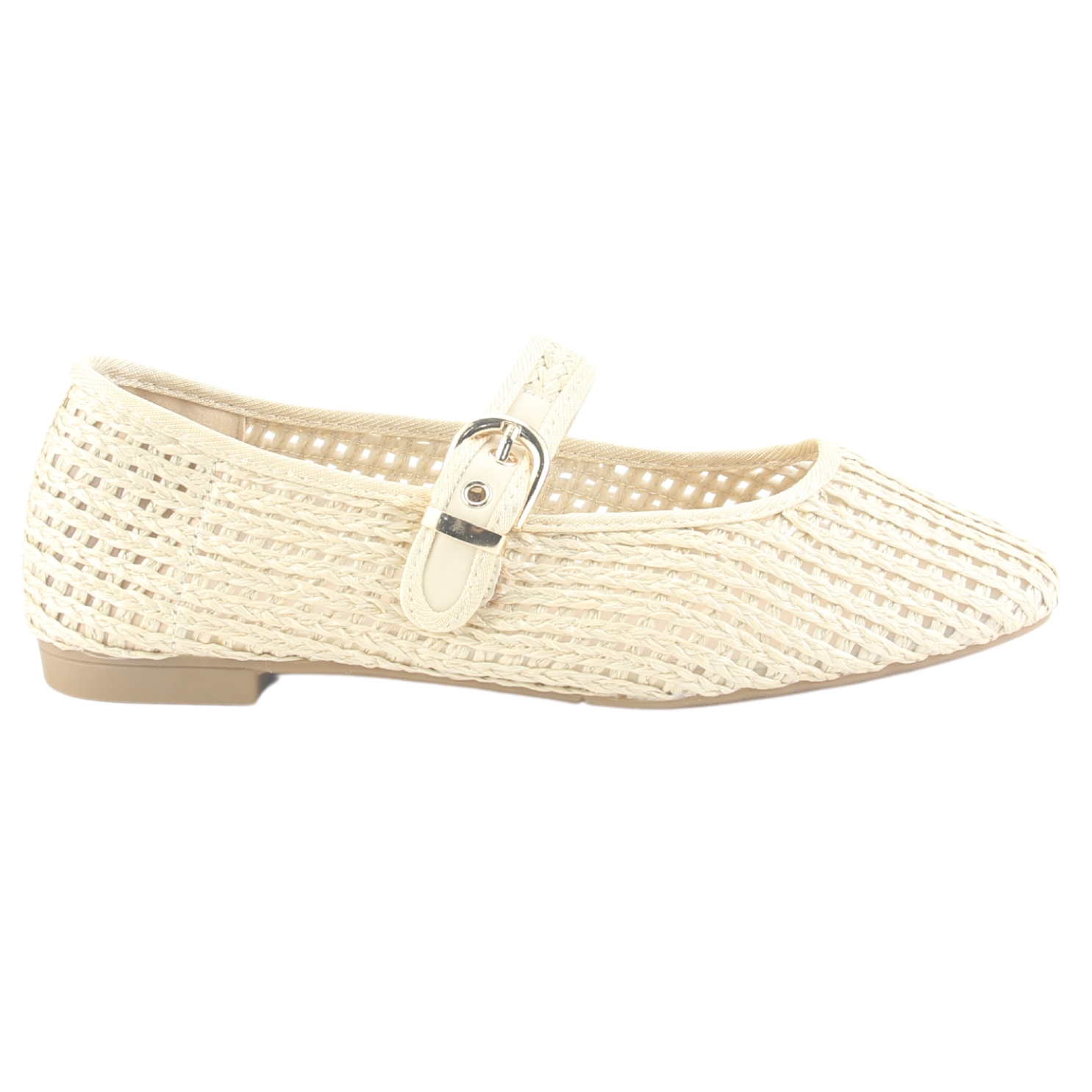 BALLERINA CHALADA MUJER MIU-6 BEIGE CASUAL - 1