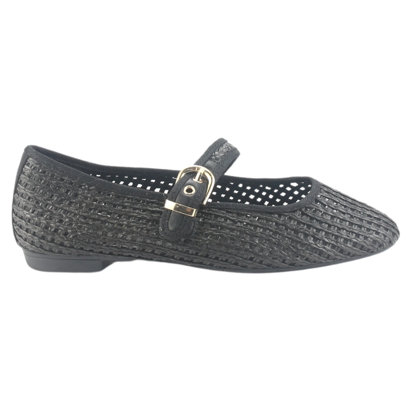 BALLERINA CHALADA MUJER MIU-6 NEGRO CASUAL - 1