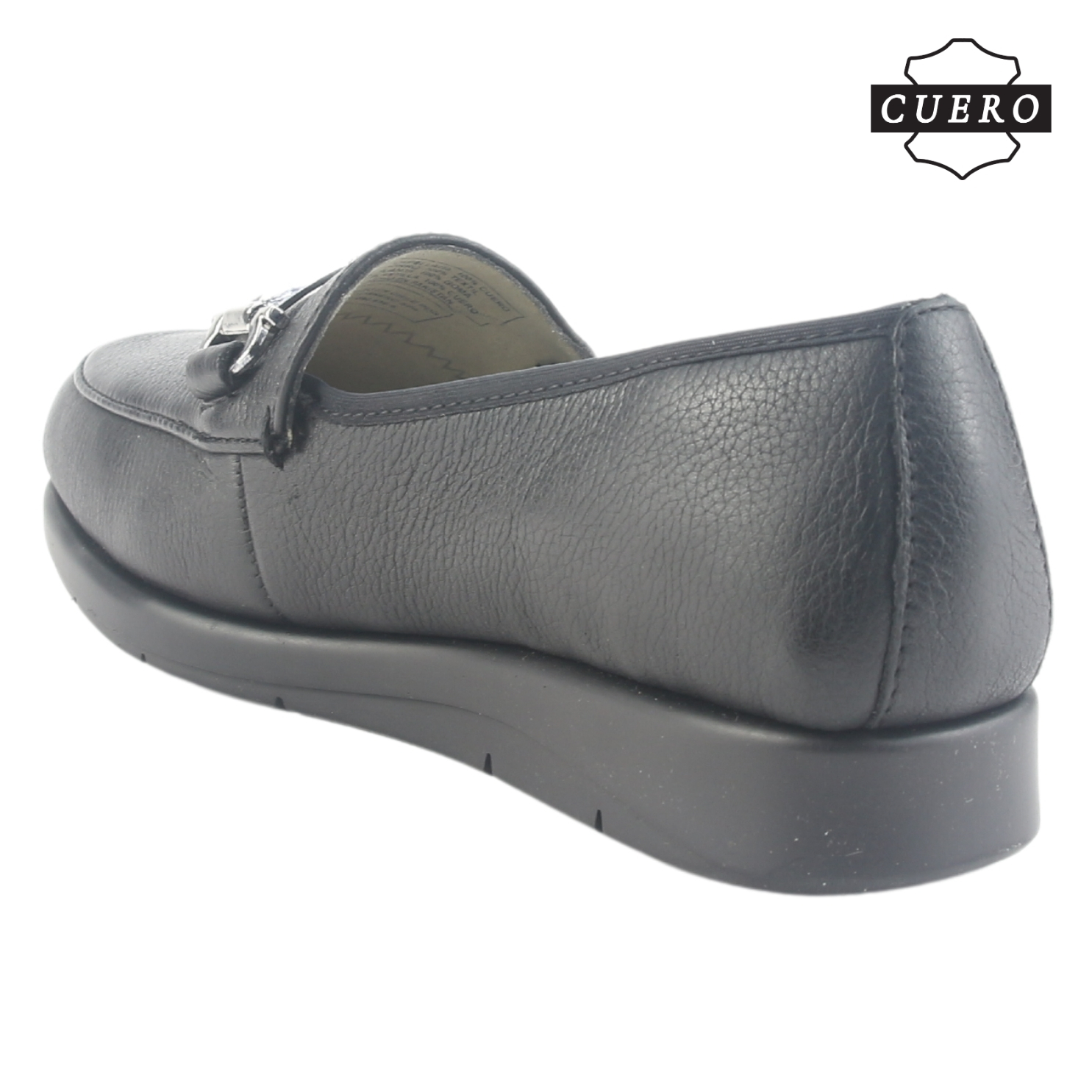 MOCASIN DE CUERO CHALADA MUJER CELSA-1 NEGRO CASUAL - 5