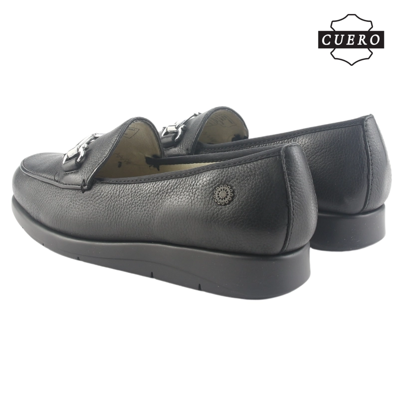 MOCASIN DE CUERO CHALADA MUJER CELSA-1 NEGRO CASUAL - 7